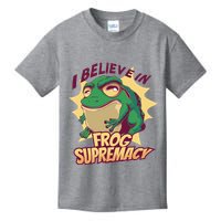 I Believe In Frog Supremacy Funny Kids T-Shirt