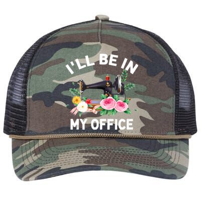 I‘ll Be In My Office Sewing Machine For Wo Retro Rope Trucker Hat Cap