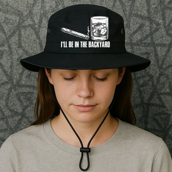 I'll Be In The Backyard Cigar & Whiskey Lover Bucket Hat