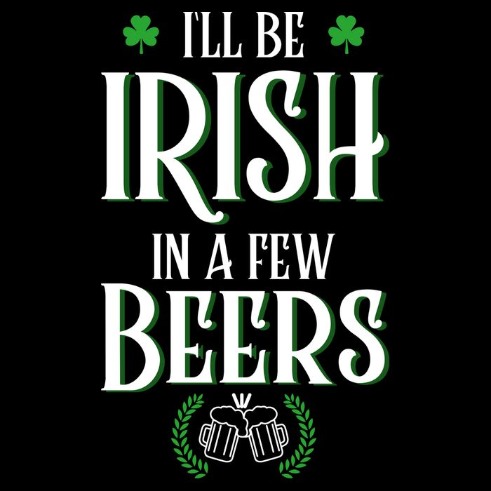 I'll Be Irish In A Few Beers Funny St Patricks Day Pom Pom 12in Knit Beanie