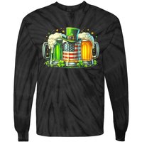 Irish Beer Ireland St Patricks Day Drinking Party Tie-Dye Long Sleeve Shirt