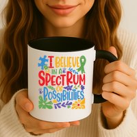 I Believe In A Spectrum Of Possibilities Autism Awareness Mug