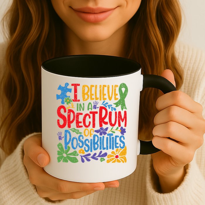 I Believe In A Spectrum Of Possibilities Autism Awareness Mug