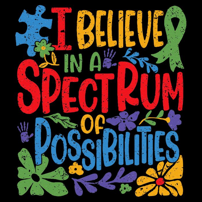I Believe In A Spectrum Of Possibilities Autism Awareness Youth Performance Sprint T-Shirt