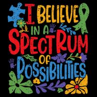 I Believe In A Spectrum Of Possibilities Autism Awareness Pom Pom 12in Knit Beanie