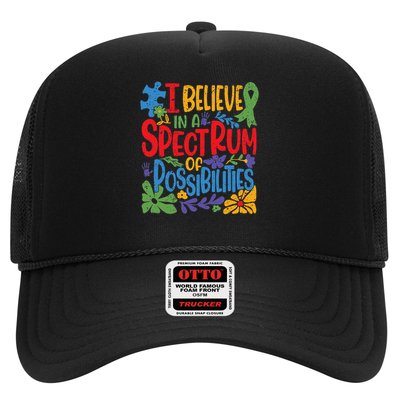 I Believe In A Spectrum Of Possibilities Autism Awareness Trucker Hat
