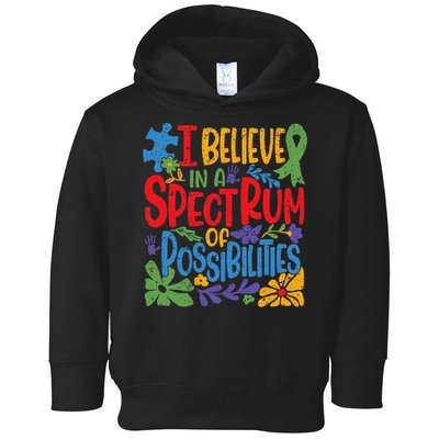 I Believe In A Spectrum Of Possibilities Autism Awareness Toddler Hoodie