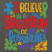 I Believe In A Spectrum Of Possibilities Autism Awareness Cotton Canvas Backpack
