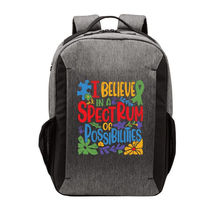 I Believe In A Spectrum Of Possibilities Autism Awareness Vector Backpack