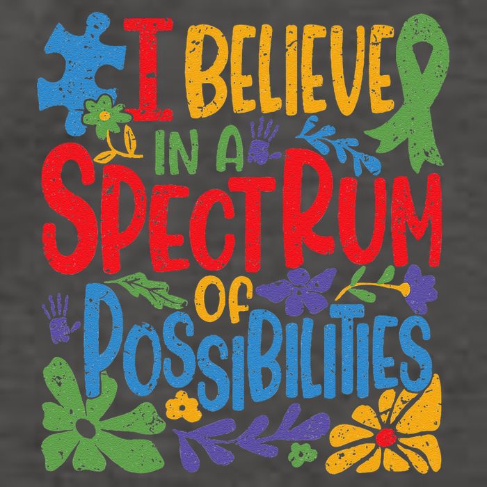 I Believe In A Spectrum Of Possibilities Autism Awareness Vector Backpack