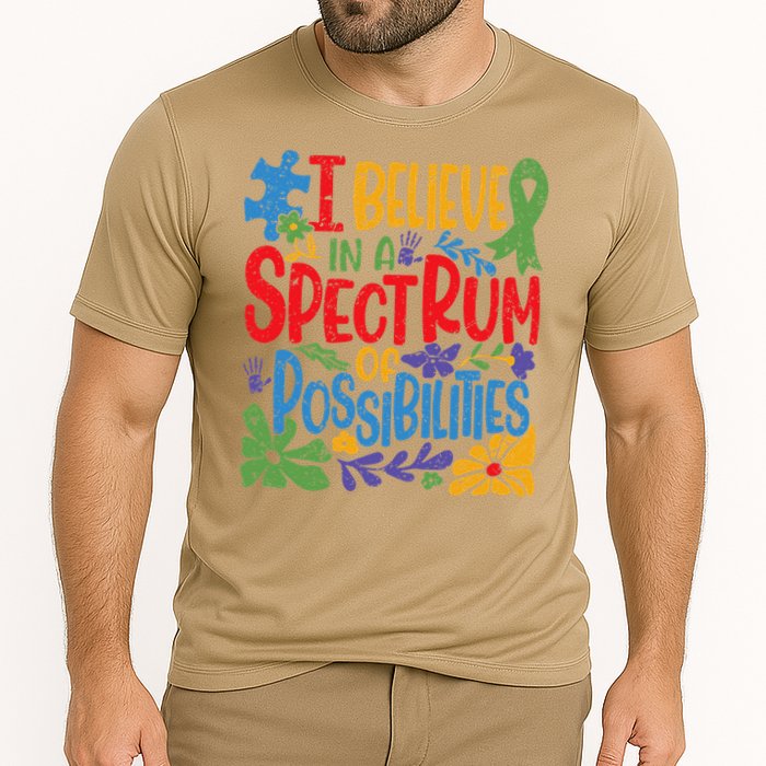 I Believe In A Spectrum Of Possibilities Autism Awareness Performance Shirt