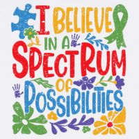 I Believe In A Spectrum Of Possibilities Autism Awareness Garment-Dyed Sweatshirt