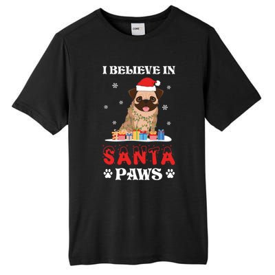 I Believe In Santa Paws Cute French Bulldog Christmas Gift Tall Fusion ChromaSoft Performance T-Shirt