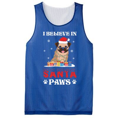 I Believe In Santa Paws Cute French Bulldog Christmas Gift Mesh Reversible Basketball Jersey Tank