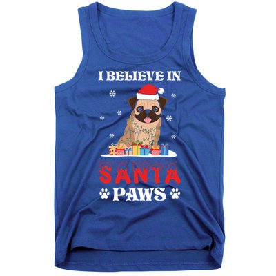 I Believe In Santa Paws Cute French Bulldog Christmas Gift Tank Top