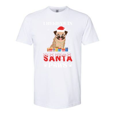 I Believe In Santa Paws Cute French Bulldog Christmas Gift Softstyle® CVC T-Shirt