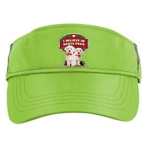 I Believe In Santa Paws Cute Christmas Dog Lover Adult Drive Performance Visor