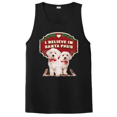 I Believe In Santa Paws Cute Christmas Dog Lover PosiCharge Competitor Tank