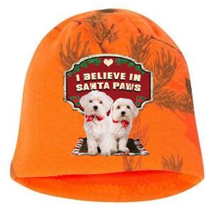 I Believe In Santa Paws Cute Christmas Dog Lover Kati - Camo Knit Beanie