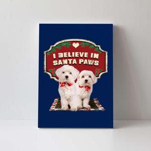 I Believe In Santa Paws Cute Christmas Dog Lover Canvas