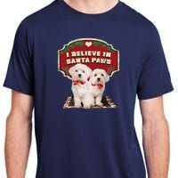 I Believe In Santa Paws Cute Christmas Dog Lover Adult ChromaSoft Performance T-Shirt