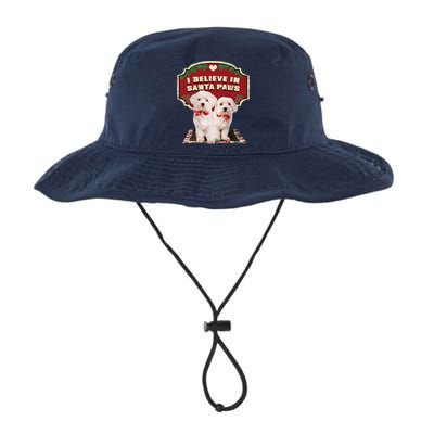 I Believe In Santa Paws Cute Christmas Dog Lover Bucket Hat