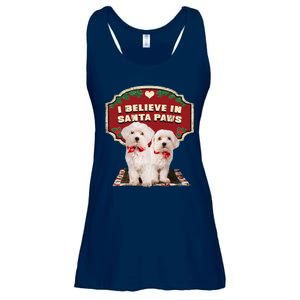 I Believe In Santa Paws Cute Christmas Dog Lover Ladies Essential Flowy Tank