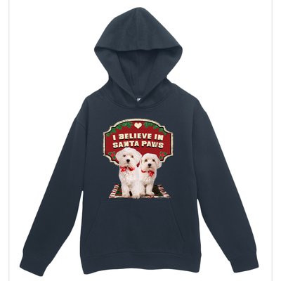 I Believe In Santa Paws Cute Christmas Dog Lover Urban Pullover Hoodie