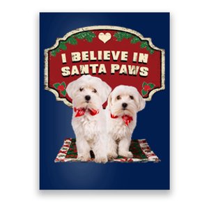 I Believe In Santa Paws Cute Christmas Dog Lover Poster