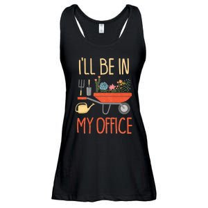 Ill Be In My Office Garden Funny Distressed Gardening Ladies Essential Flowy Tank