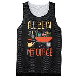 Ill Be In My Office Garden Funny Distressed Gardening Mesh Reversible Basketball Jersey Tank