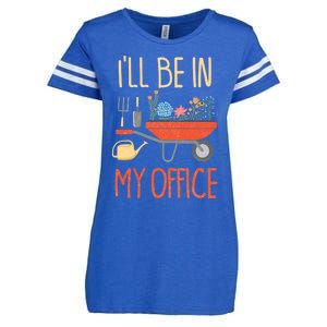 Ill Be In My Office Garden Funny Distressed Gardening Enza Ladies Jersey Football T-Shirt