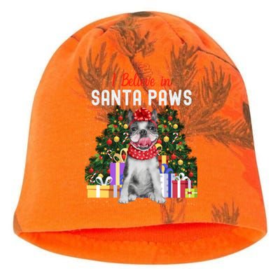 I Believe In Santa Paws Cute French Bulldog Christmas Cool Gift Kati - Camo Knit Beanie