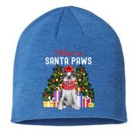 I Believe In Santa Paws Cute French Bulldog Christmas Cool Gift Sustainable Beanie