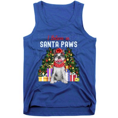 I Believe In Santa Paws Cute French Bulldog Christmas Cool Gift Tank Top