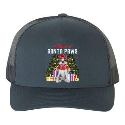 I Believe In Santa Paws Cute French Bulldog Christmas Cool Gift Yupoong Adult 5-Panel Trucker Hat