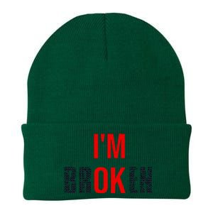 Im Broken Im Ok Broken Invisible Illness Knit Cap Winter Beanie