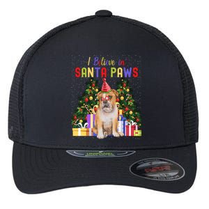 I Believe In Santa Paws Bulldog Lover Cute Xmas Bulldog Gift Flexfit Unipanel Trucker Cap