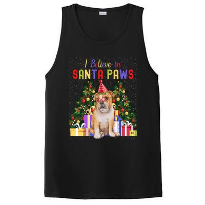 I Believe In Santa Paws Bulldog Lover Cute Xmas Bulldog Gift PosiCharge Competitor Tank