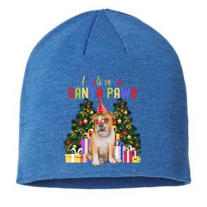 I Believe In Santa Paws Bulldog Lover Cute Xmas Bulldog Gift Sustainable Beanie