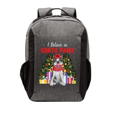 I Believe In Santa Paws Cute French Bulldog Christmas Cute Gift Vector Backpack