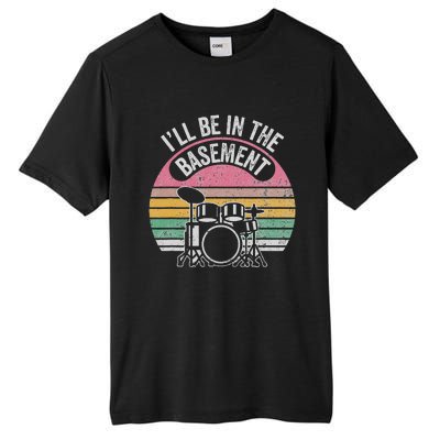 ILl Be In The Basement Drum Set Vintage Style Tall Fusion ChromaSoft Performance T-Shirt