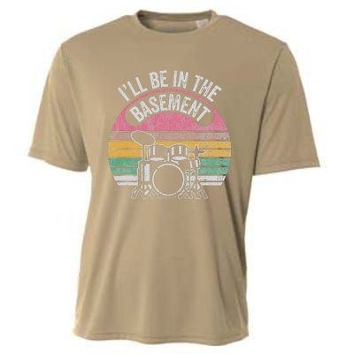 ILl Be In The Basement Drum Set Vintage Style Cooling Performance Crew T-Shirt