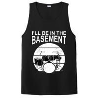 I'll Be In The Basement Drum Set Drumming Drummer PosiCharge Competitor Tank
