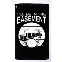 I'll Be In The Basement Drum Set Drumming Drummer Golf Towel