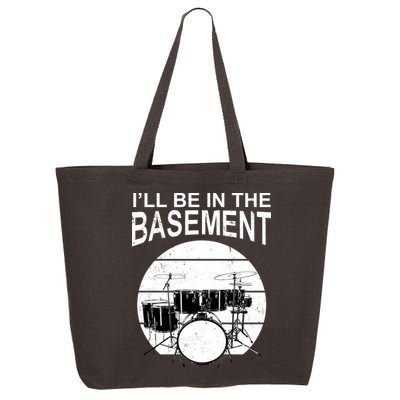 I'll Be In The Basement Drum Set Drumming Drummer 25L Jumbo Tote