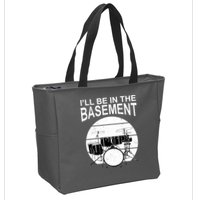 I'll Be In The Basement Drum Set Drumming Drummer Zip Tote Bag