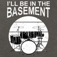 I'll Be In The Basement Drum Set Drumming Drummer Cotton Canvas Backpack
