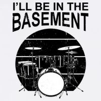 I'll Be In The Basement Drum Set Drumming Drummer Garment-Dyed Sweatshirt