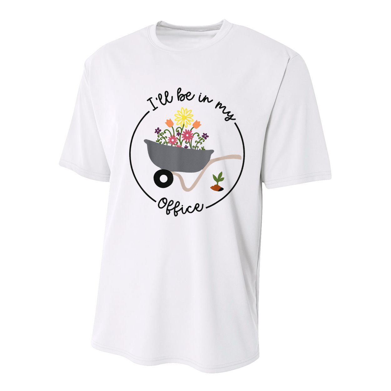 I'll Be In My Office Garden Funny Distressed Gardening Youth Performance Sprint T-Shirt